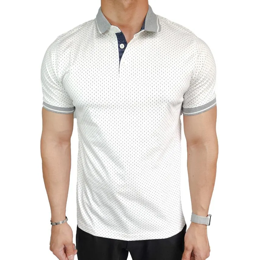 Luigi cotton polo shirt, white