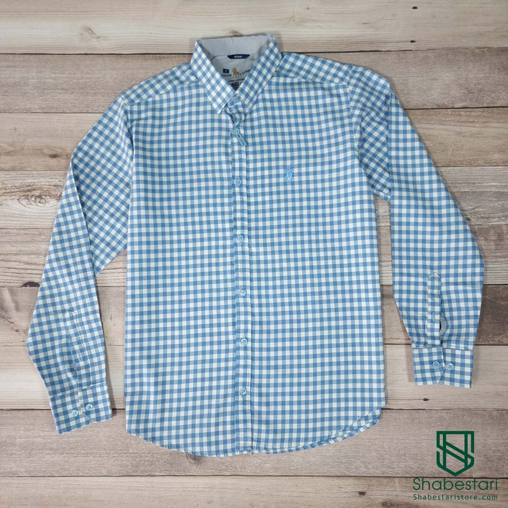 Avid light blue long sleeve cotton cotton shirt