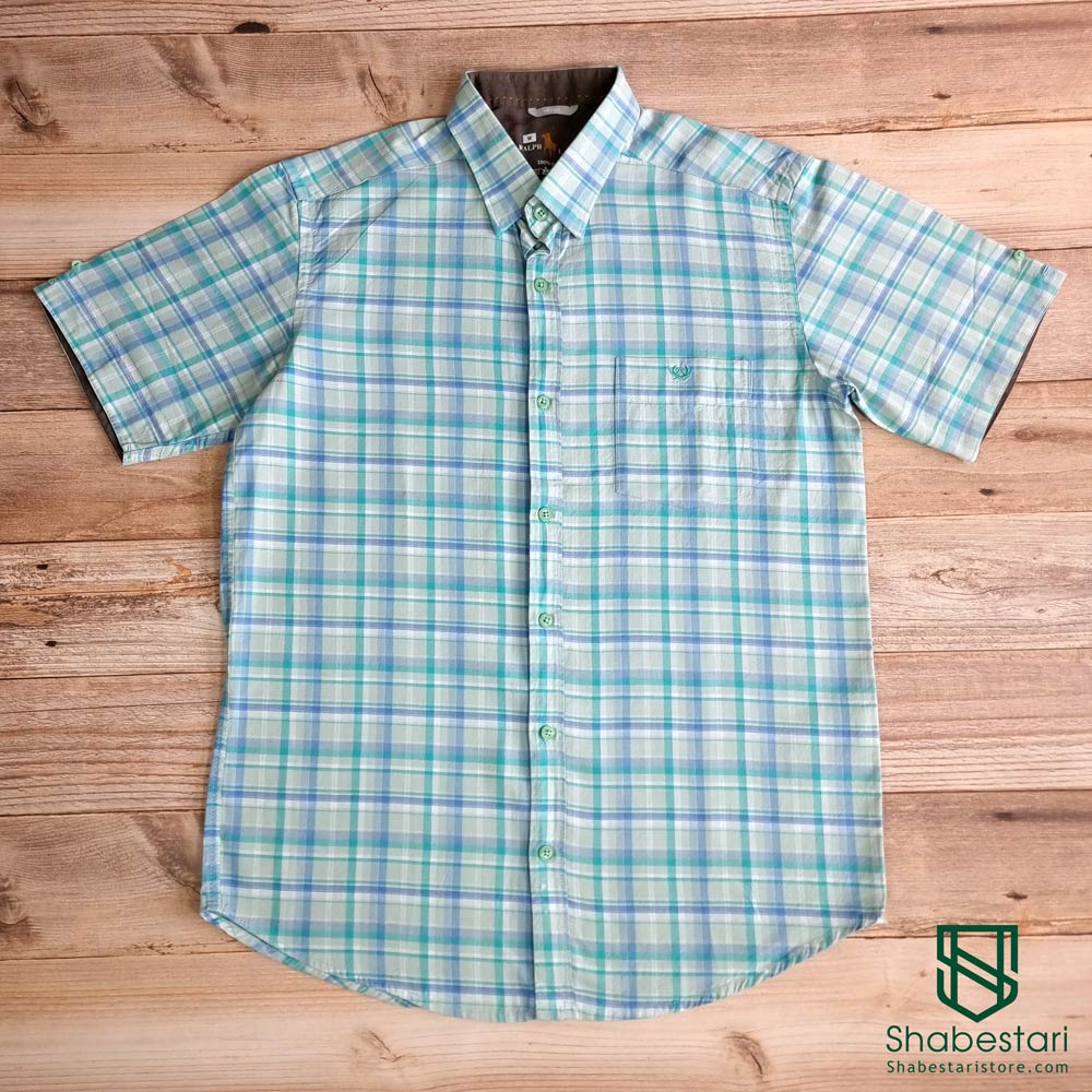 Sorena's long-sleeve classic shirt in light green color1