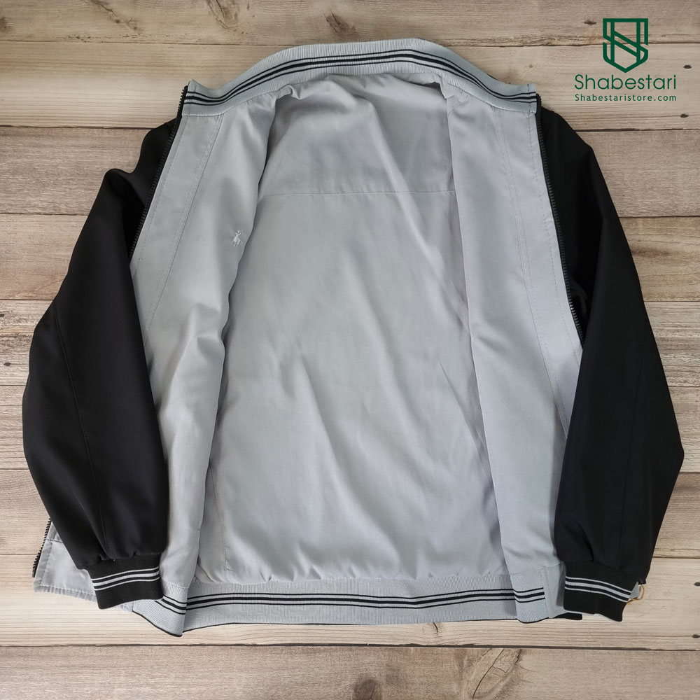 Light gray double-breasted polo jacket2