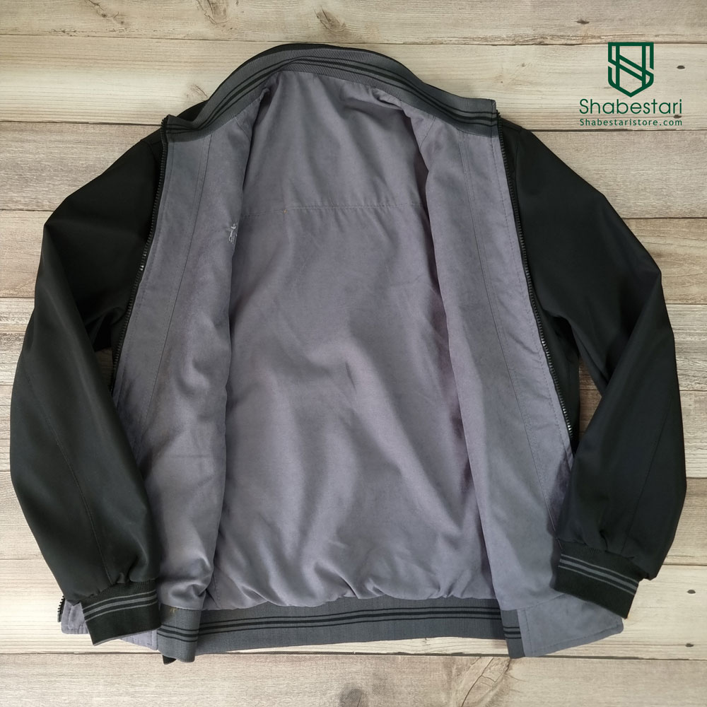Two-tone gray polo jacket2