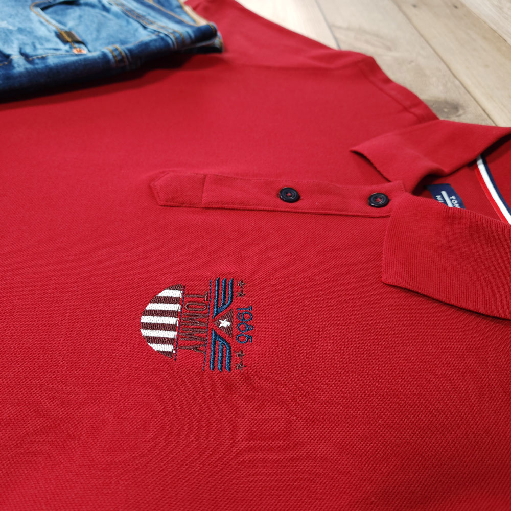 Jodon Tommy Star red polo shirt222